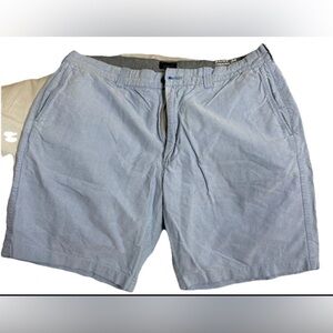 J Crew Shorts Men's 34 Blue Chino Khaki Preppy Rivington 9 Inch Boating